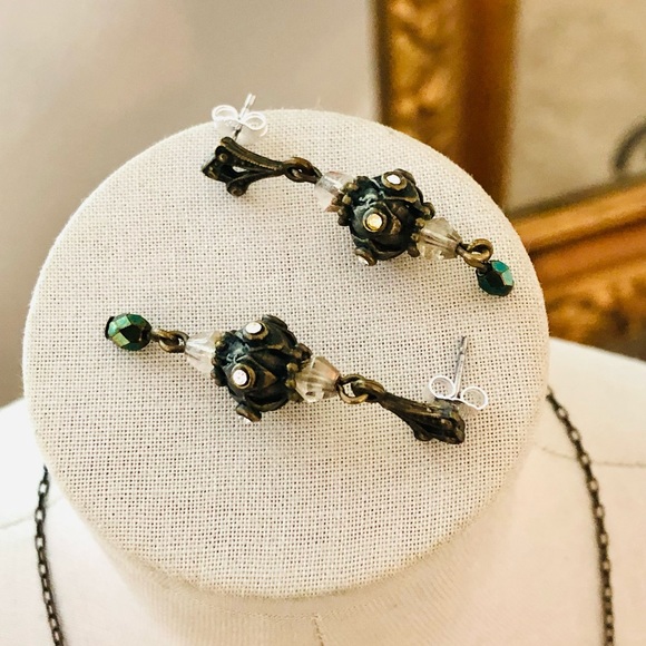 Vintage ORLY BARUCH Pearl Necklace & Rhinestone Earrings - Picture 15 of 17